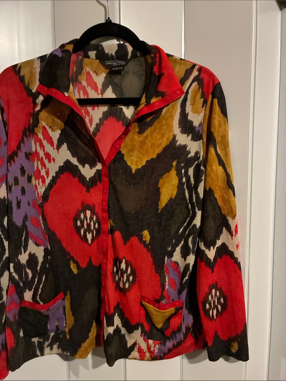 Women’s Multi-Color Printed Button-Front Top - Picture 4 of 4